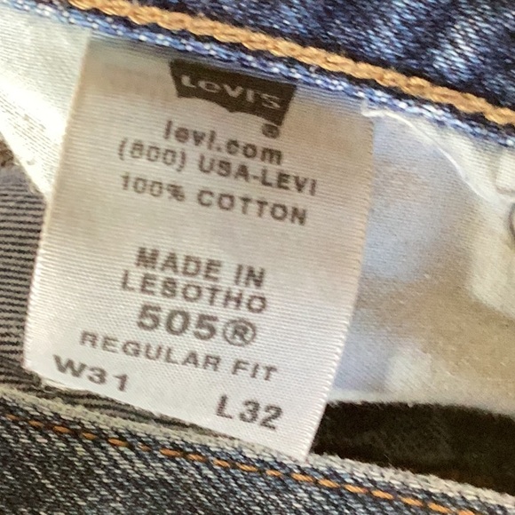 ⚜️ Levi’s 505 Jeans 31 X 32 VNPLC 👖 UniSex  🆔 O 11 - Picture 3 of 16